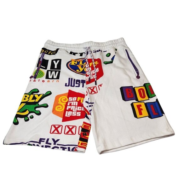 Born Fly Other - Born Fly Mens Size XL Fly Show Fleece Short Cotton White NWT --15